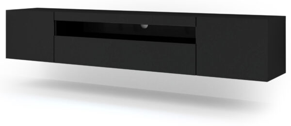 Szafka RTV Aura cm uniwersalna wisząca stojąca czarny mat