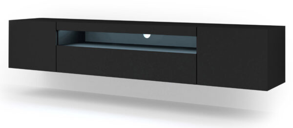 Szafka RTV Aura cm uniwersalna wisząca stojąca czarny mat