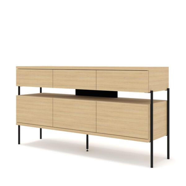 Komoda Puffin 3D3S dąb naturalny